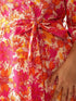 Plus Size Multicolor Pure Cotton Floral Printed A-line Dress